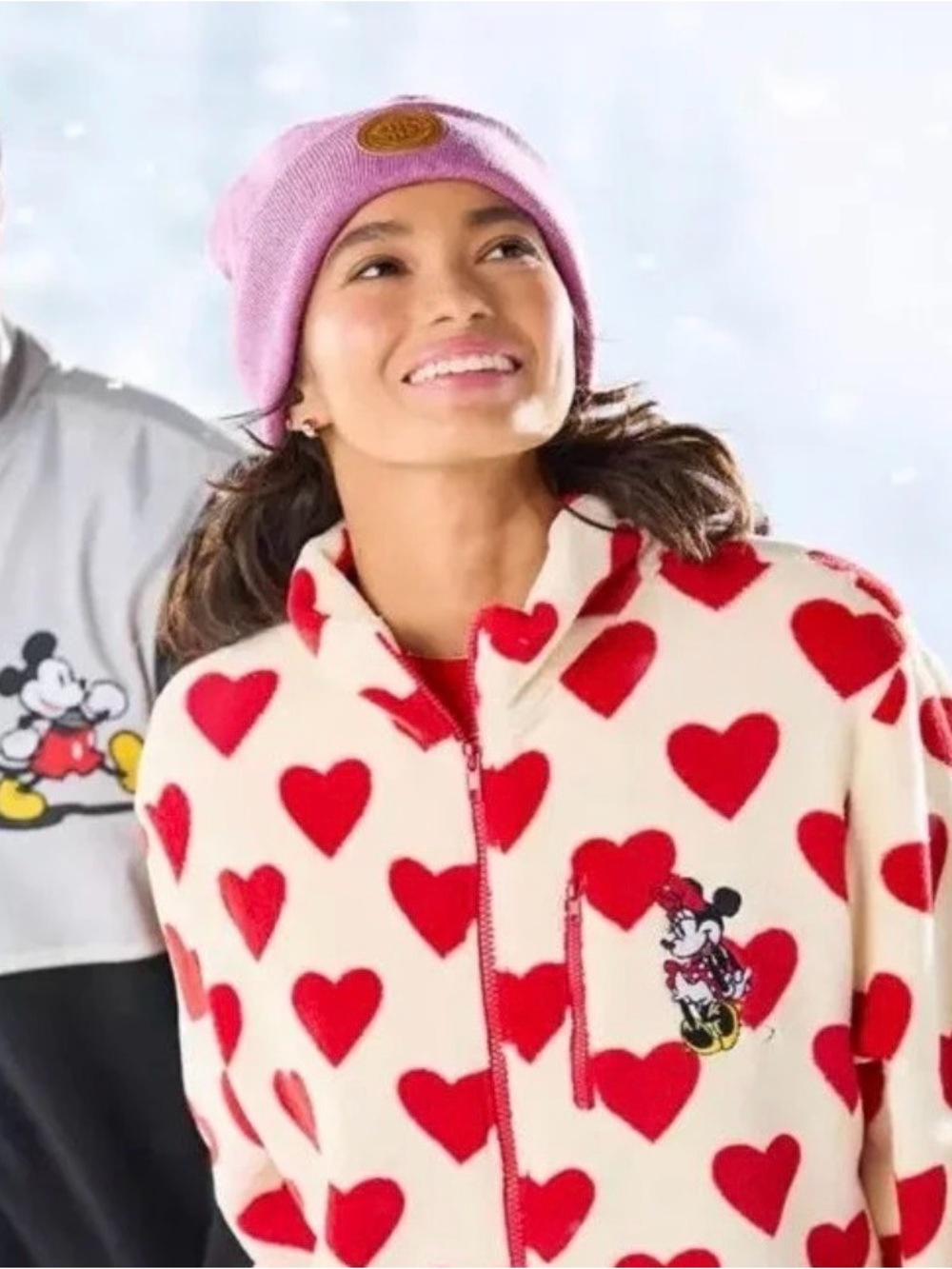 Minnie Mouse Heart Zip-Up Fleece Jacket